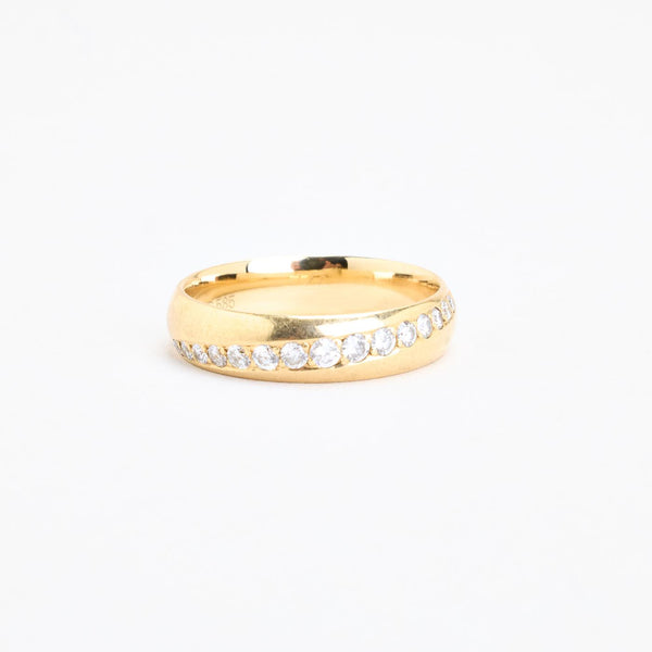 Nuran Vielsesring i 14K guld med diamanter (0,27 ct), str 58