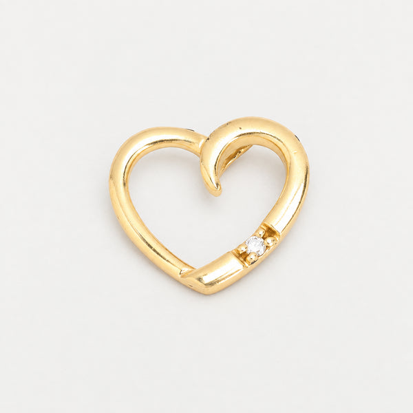 Charm i 14K guld med en diamant (0,006 ct), 1 cm, 0,58 g