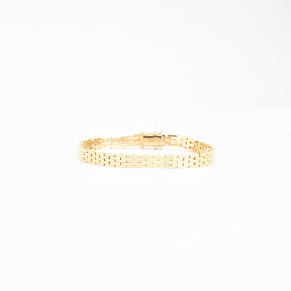 Mursten Armbånd i 14K guld, 17.5 cm, 10.95 g