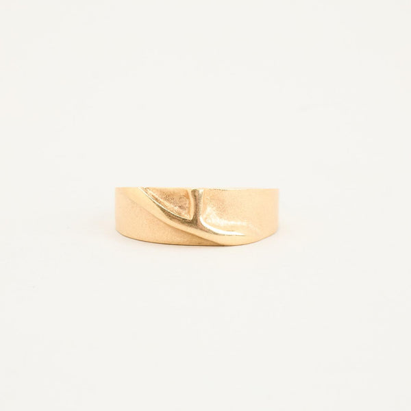 Organisk Gypsyring i 14K guld, str. 55