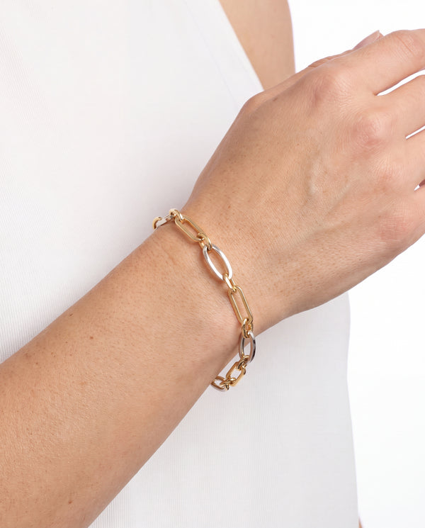 Link Armbånd i 14K guld, 20.5 cm, 4 g