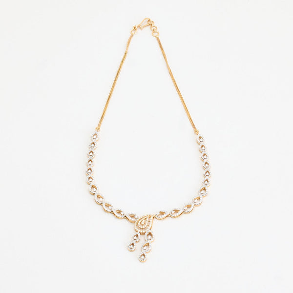 Collier i 18K guld med diamanter (2,10 ct), 40,5 cm, 16,89 g