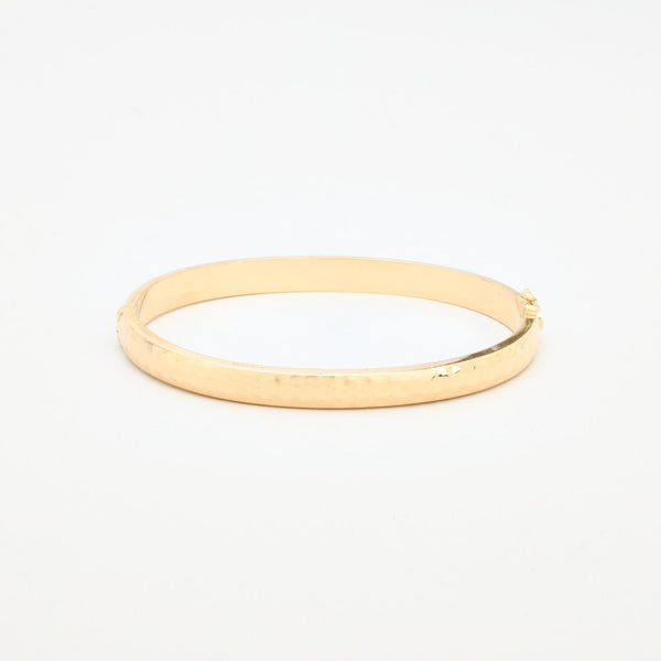 Hammerslået Armring i 14K guld, 6.2 cm, 11 g