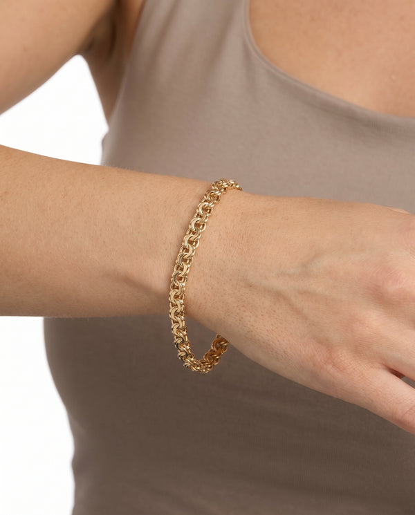 Bismark Armbånd i 8K guld, 19 cm, 9.7 g