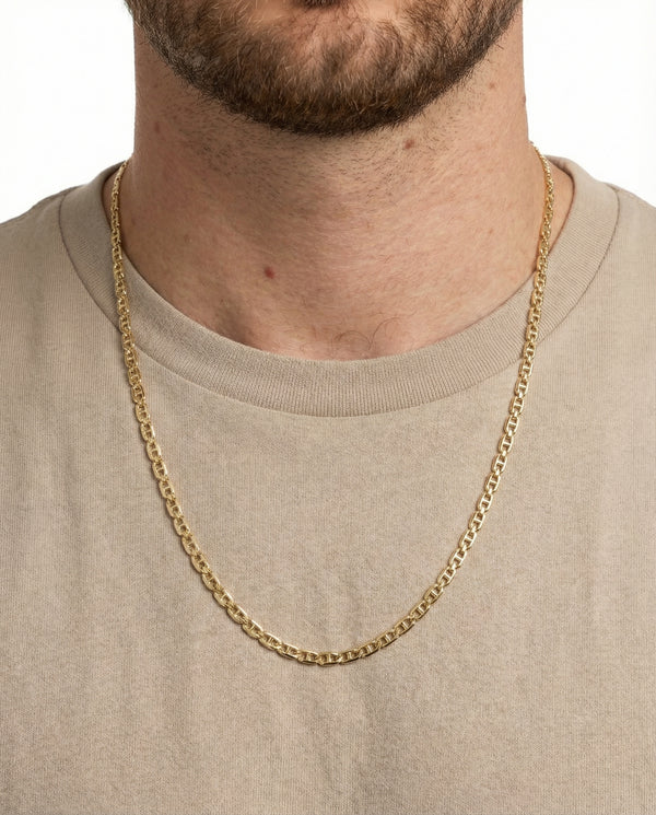 Mariner Link Halskæde i 14K guld, 58 cm, 9 g