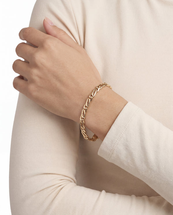 Infinity Armbånd i 14K guld, 18.5 cm, 6.28 g