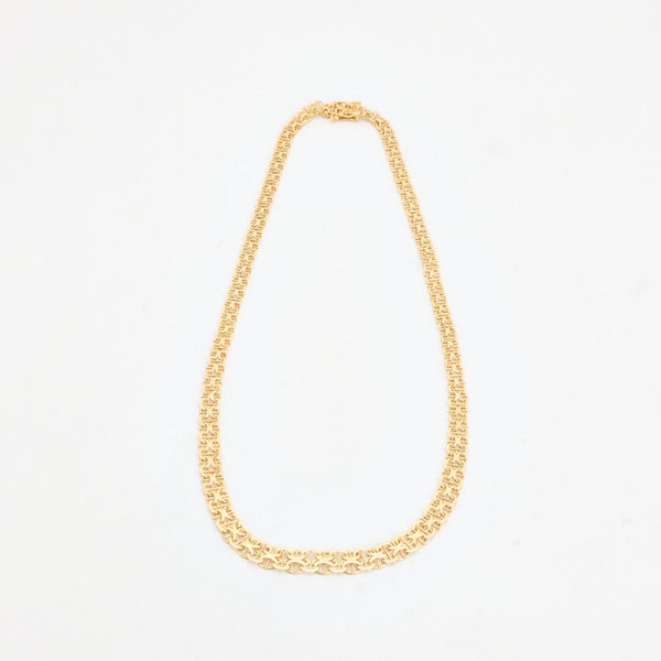 X-link Halskæde med forløb i 18K guld, 46 cm, 19.5 g