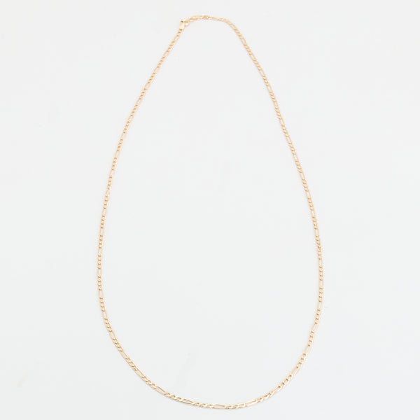 Figaro Halskæde i 14K guld, 62.5 cm, 3.3 g