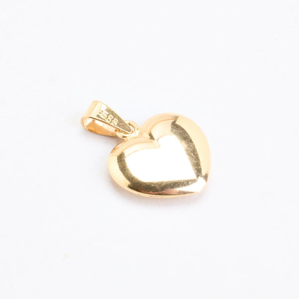 Klassisk Hjerte vedhæng i 14K guld, 2 cm, 1.2 g