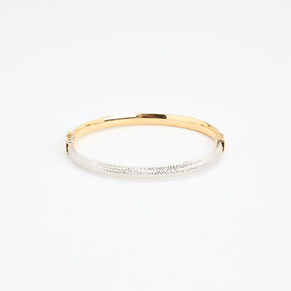 Mønstret Armring i 14K guld, 6 cm, 7.8 g