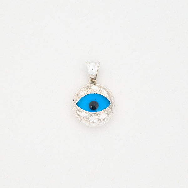 Evil Eye Vedhæng i 14K hvidguld, 2 cm