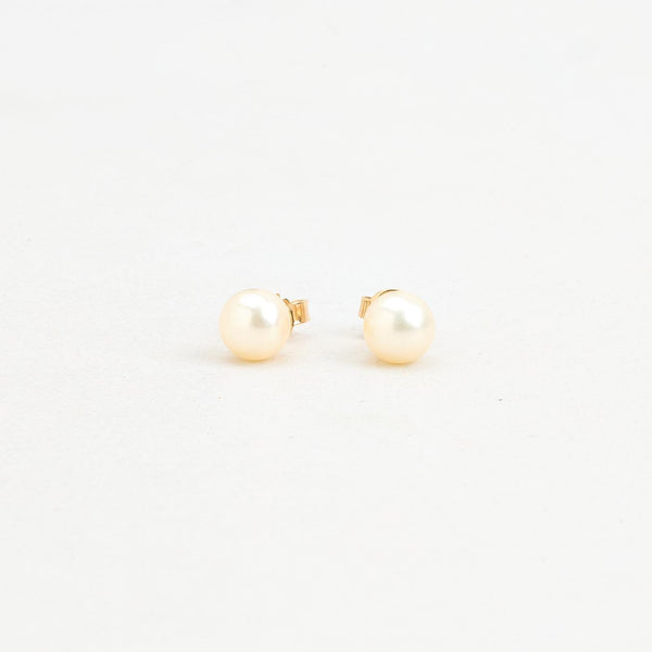 Perle øreringe i 14K guld, 1,5 cm