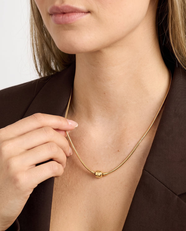 Pandora Moments Slangekæde Halskæde i 14K guld, 45 cm, 33.1 g