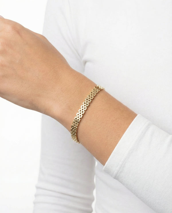 BNH Mursten Armbånd i 14K guld, 19.5 cm, 13.5 g