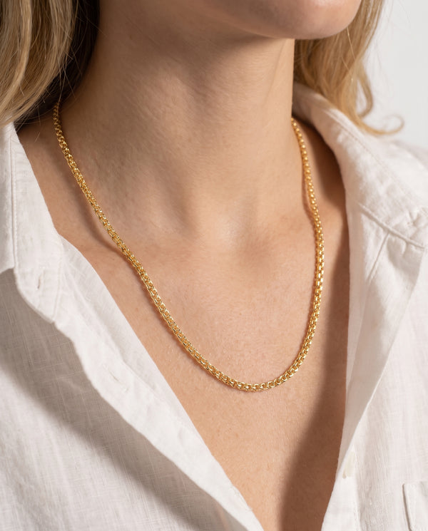 Bismark Halskæde i 14K guld, 55.5 cm, 12.8 g
