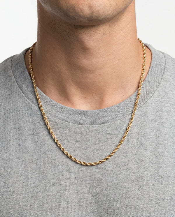 Reb Halskæde i 14K guld, 51 cm, 7.3 g