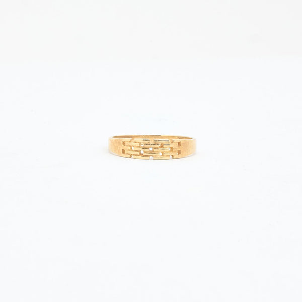 Mursten Ring i 8K guld, str. 57