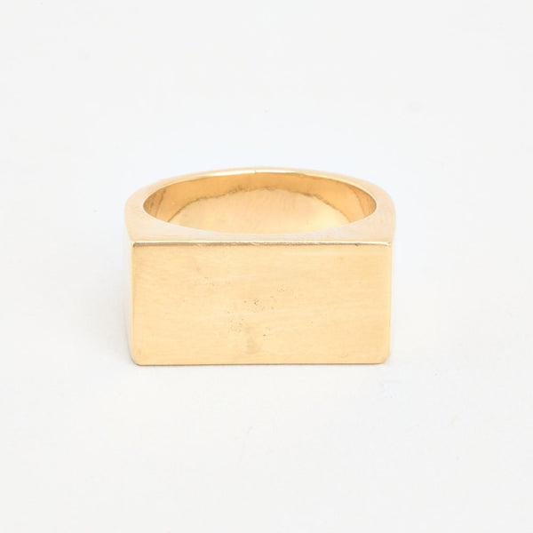 Signetring i 14K guld, str. 61