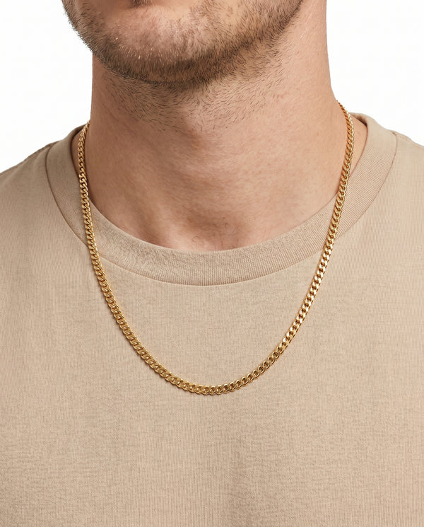 Panser Halskæde i 8K guld, 49 cm, 13 g