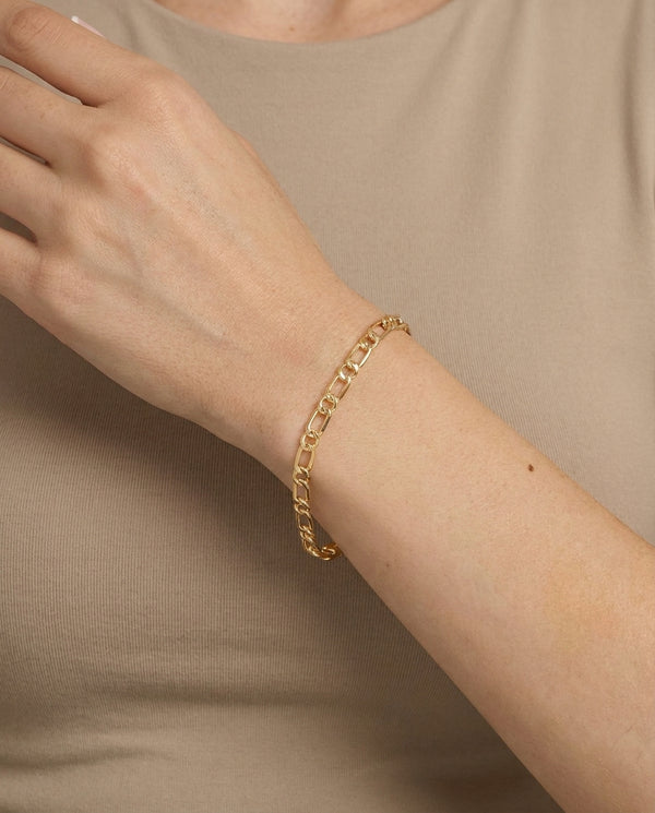 Link Armbånd i 18K guld, 18 cm, 3.1 g
