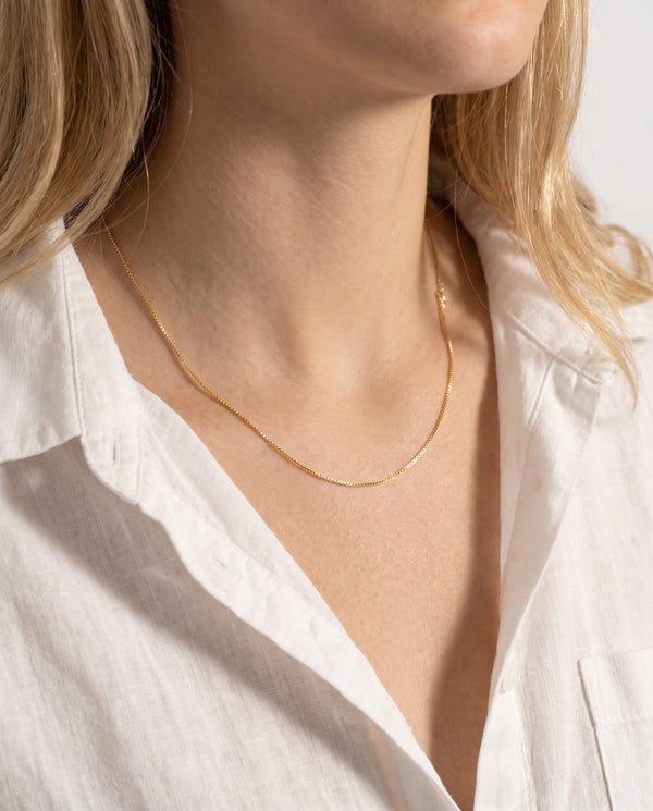 Panser Halskæde i 18K guld, 40 cm, 0.95 g
