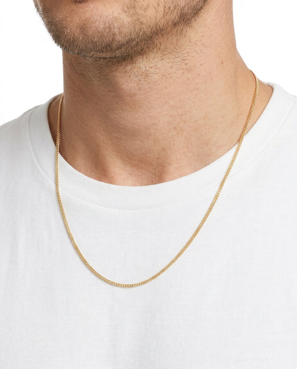 Panser Halskæde i 8K guld, 60.5 cm, 3.28 g