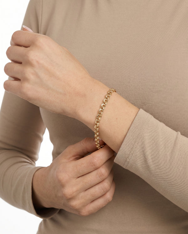 Bismark Armbånd i 14K guld, 19 cm, 5.83 g