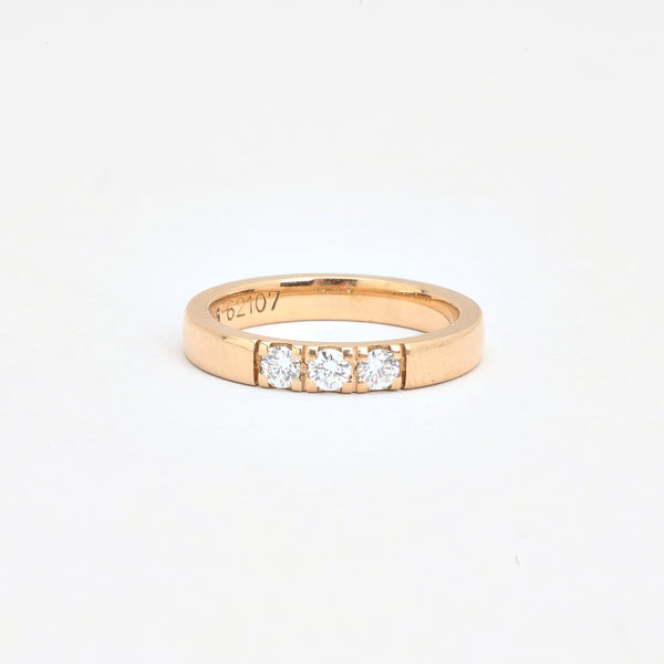 Alliancering i 14K guld med diamanter (0,22 ct), Str. 51