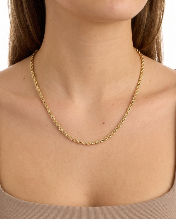 Reb Halskæde i 14K guld, 43.5 cm, 7 g