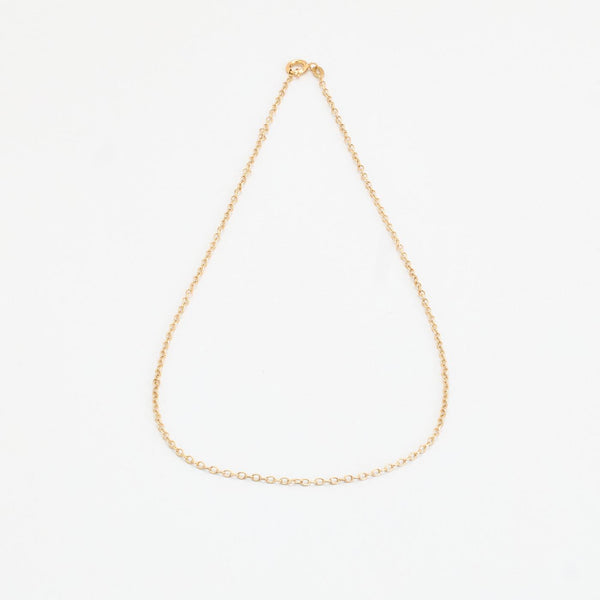 Ankerkæde Halskæde i 18K guld, 38 cm, 1.2 g