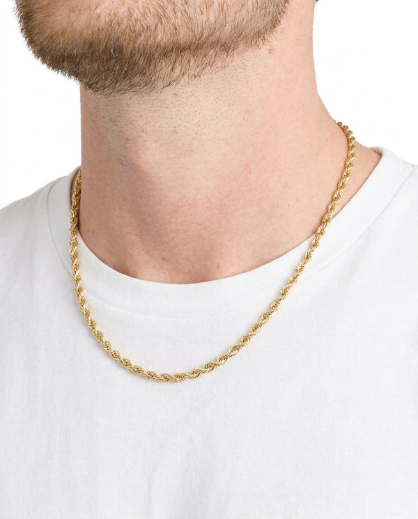 Reb Halskæde i 14K guld, 48 cm, 5.34 g
