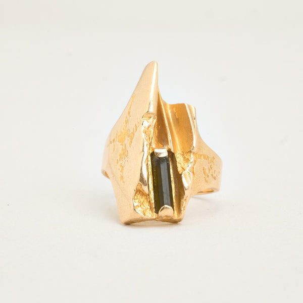 Lapponia Tourmaline River Statement ring i 18K guld med en turmalin, str 58