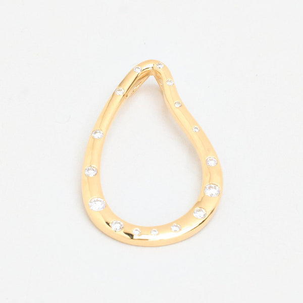 Mads Ziegler Athena vedhæng i 14K guld med diamanter (0,15 ct), 2,5 cm, 1,82 g