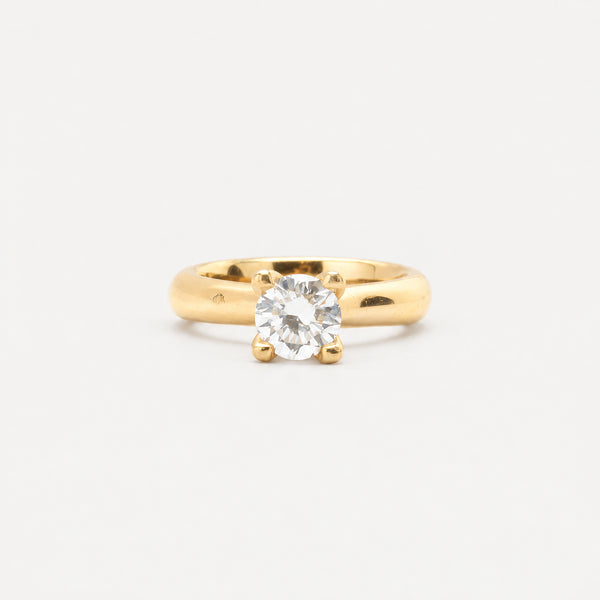 Tulip-set Grace Solitairering i 14K guld med en diamant (0,88 ct), str 48