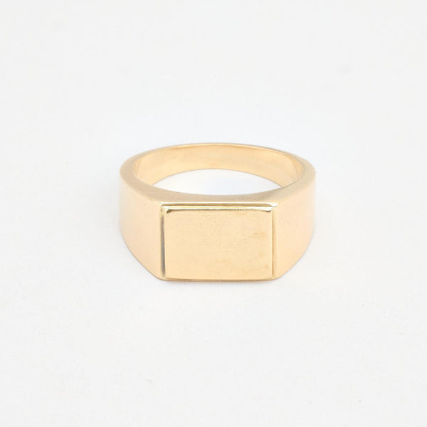 Signetring i 14K guld, str. 60