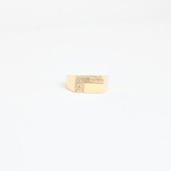 Organisk Signetring i 8K guld, str. 55