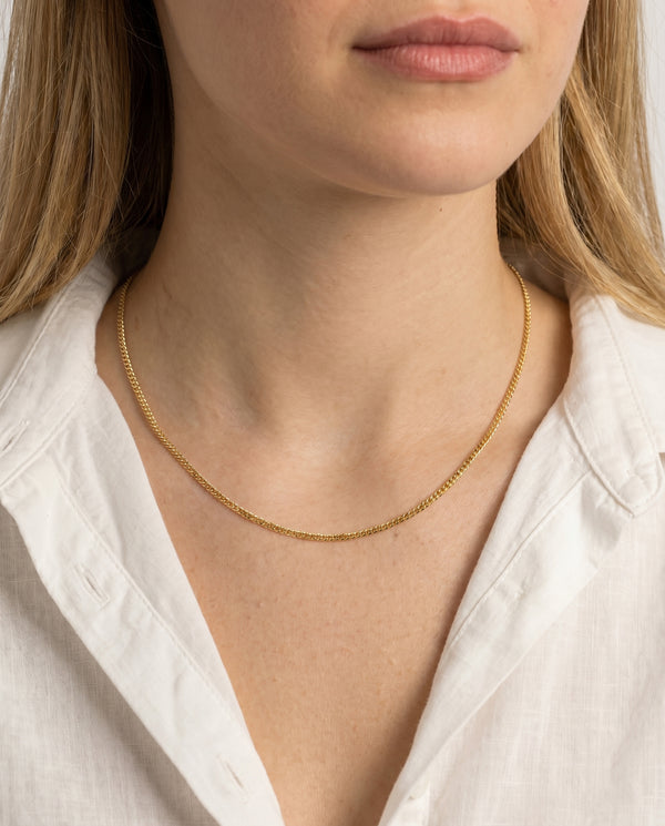 Panser Halskæde i 18K guld, 36.5 cm, 1.21 g