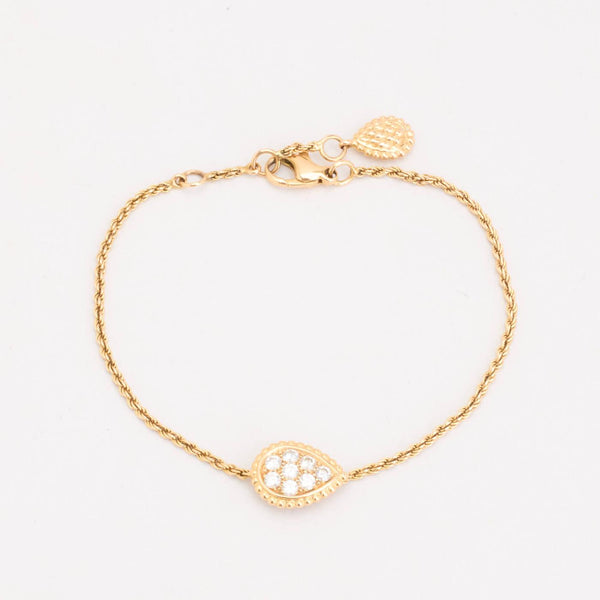 Boucheron reb armbånd i 18K guld med diamanter (0.25 ct), 18 cm