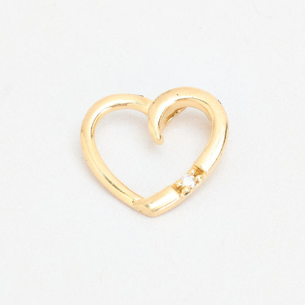 Charm i 14K guld med en diamant (0,006 ct), 1 cm, 0,58 g