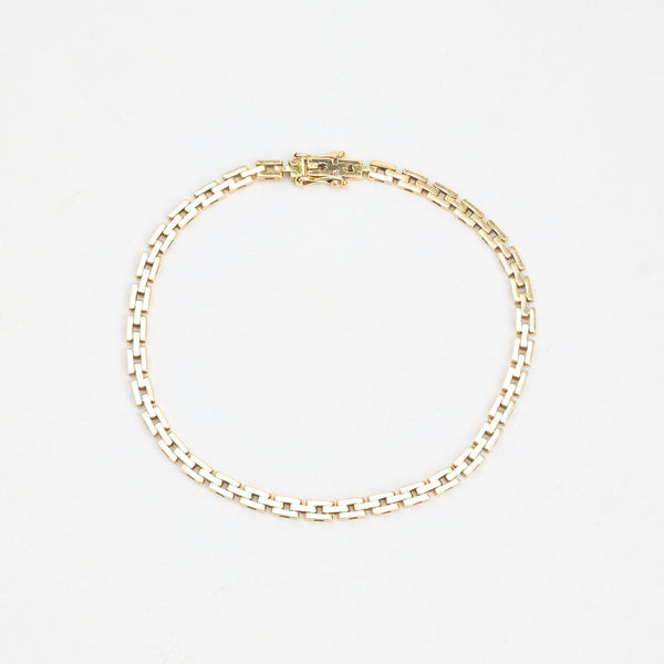Mursten Armbånd i 14K guld, 18 cm, 6.13 g