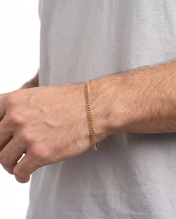 Panser Armbånd i 8K guld, 21 cm, 2 g