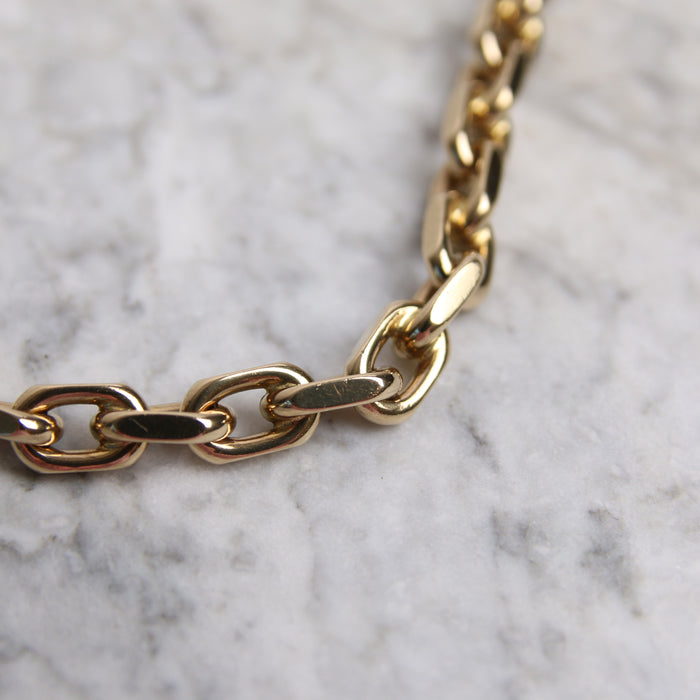 Ankerkæde Armbånd i 14 karat, 20.5 cm