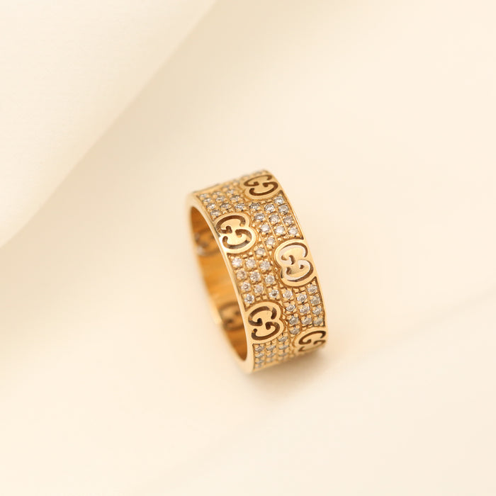 Gucci Ring med diamant (0.57 ct) i 18 karat str. 56